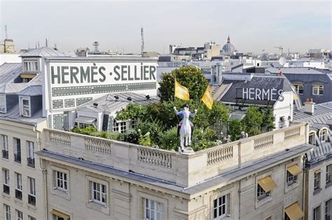 hermes rooftop garden paris|Hermes garden on Paris roof.